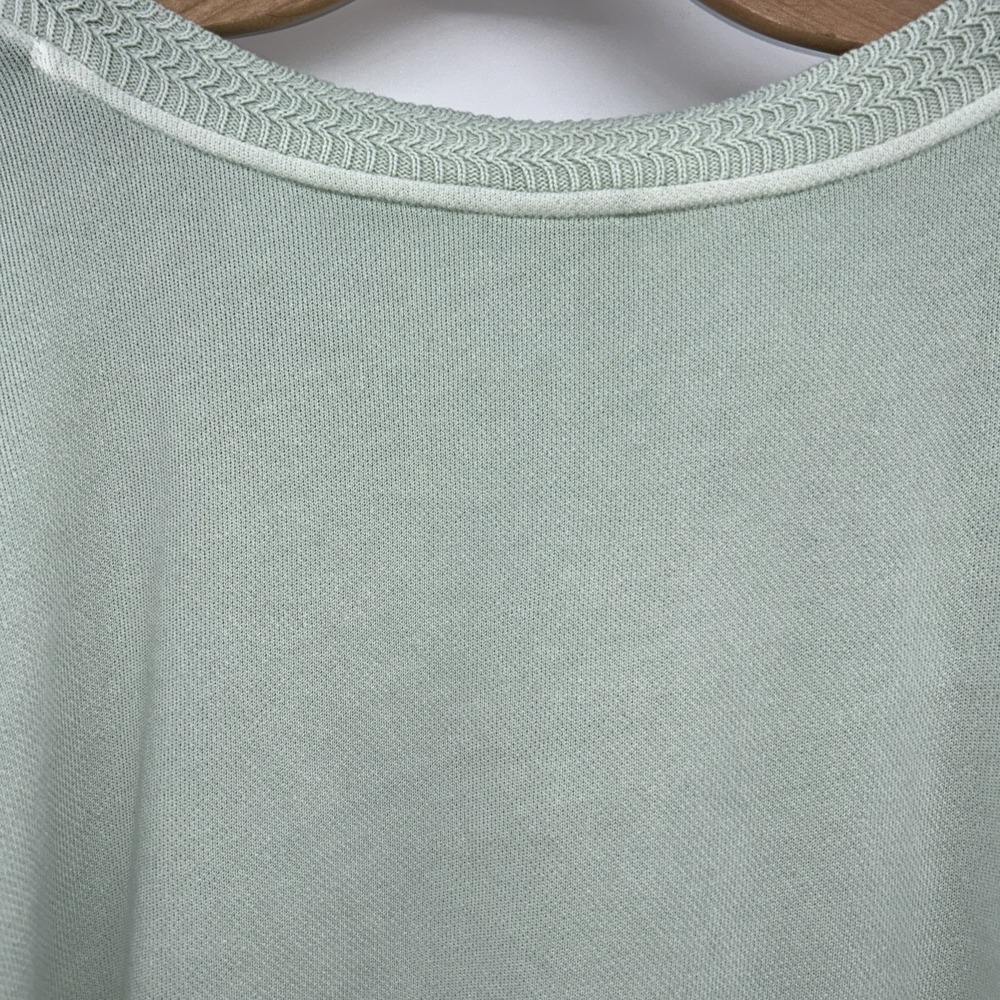 J. Jill Womens Sweater Sz L Mint Green Relaxed Casual Drop Shoulder Cotton Boat - Picture 6 of 8